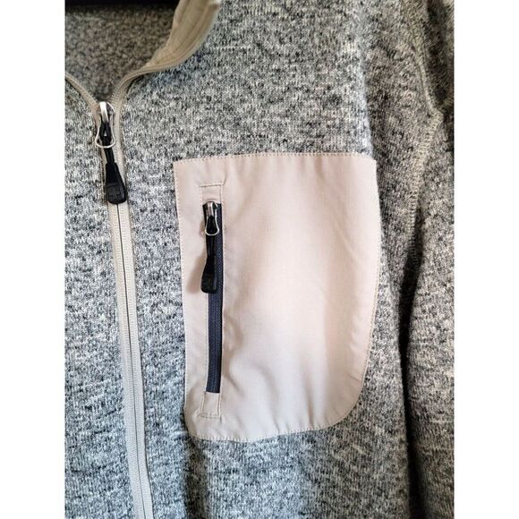 Swiss Tech Men's 2XL Full Zip Sweater Jacket Tan Brown Speckle Pockets 2XL 50/52 - Picture 3 of 7